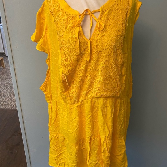 Torrid Babydoll Swiss flutter sleeve lace top - Picture 5 of 11